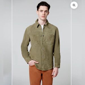 💚 Sophisticated Blank NYC Men’s Goatskin Leather Shirt Jacket 💚